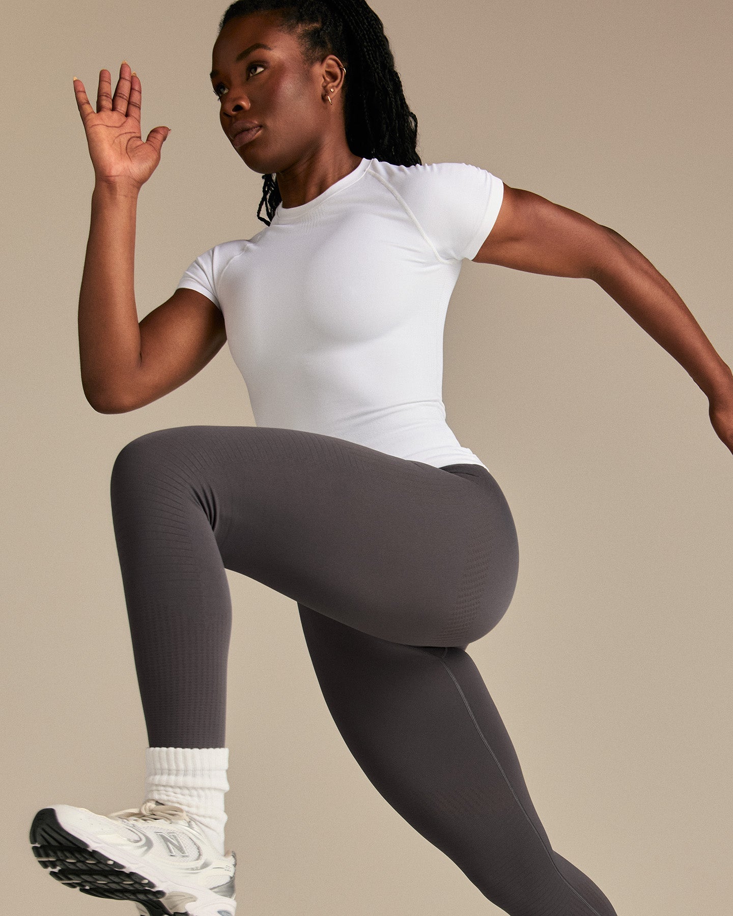 Power Seamless Short Sleeve Top | White