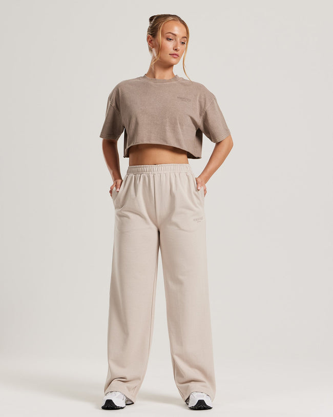 Comfort Vintage Look Oversized Cropped Short Sleeve T-Shirt | Caribou