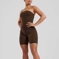 Define 2.0 Seamless Longline Bandeau Bra | Cocoa