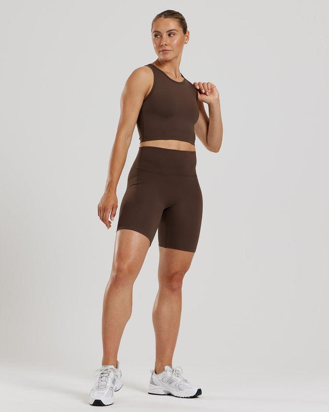 Essential Crop Tank Top | Cocoa