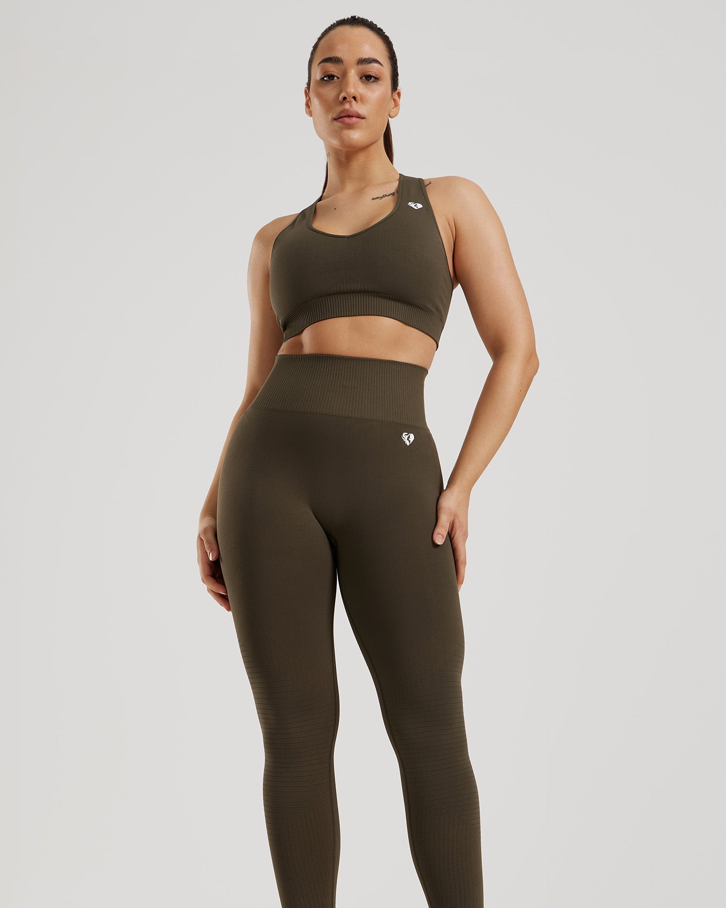 Power Seamless Sweetheart Bra | Dark Olive