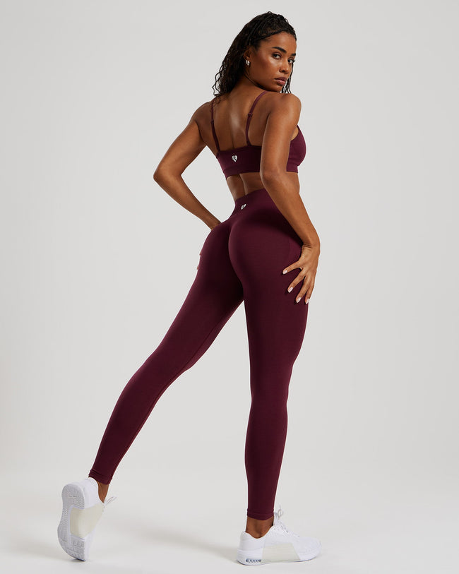 Define 2.0 Seamless Scrunch Leggings | Dark Cherry