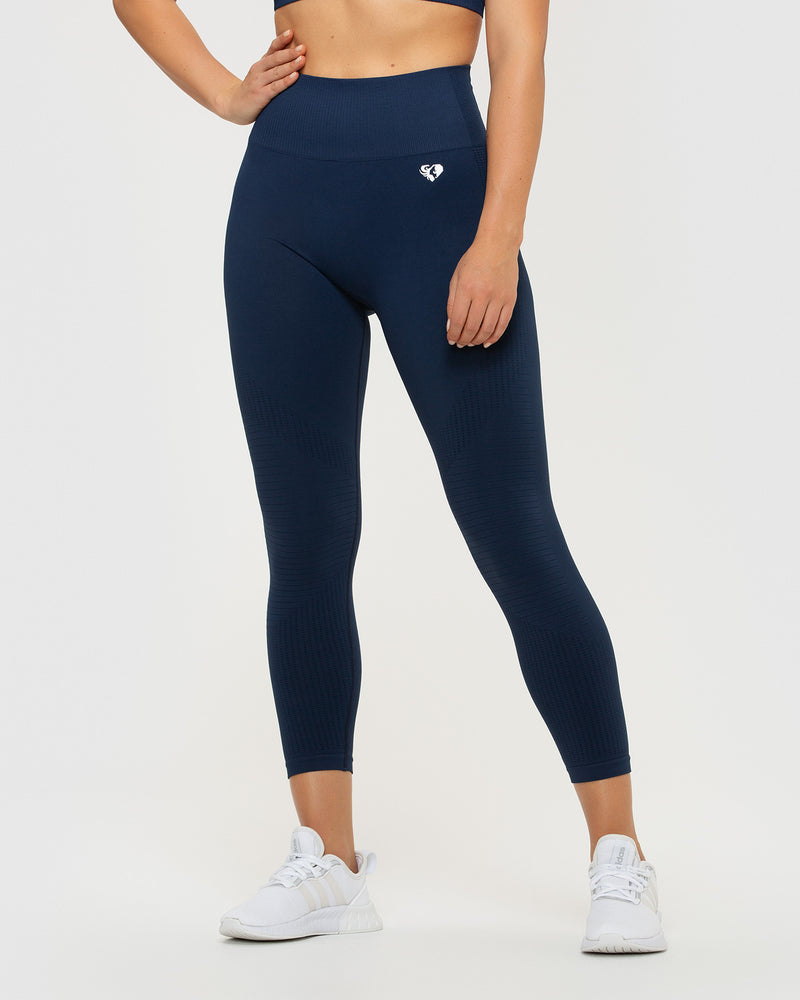 Power Seamless 7/8 Leggings | Sapphire Blue