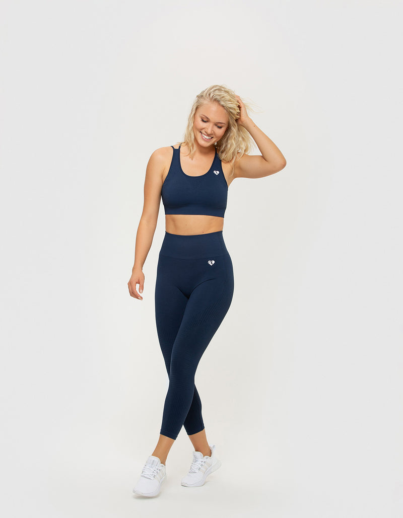 Power Seamless 7/8 Leggings | Sapphire Blue