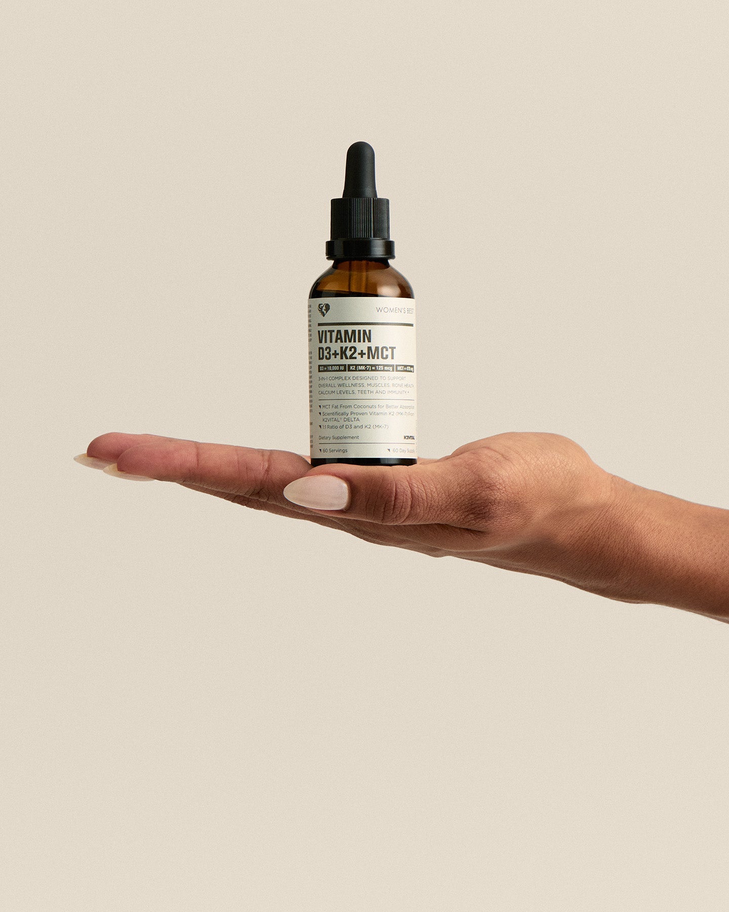 Vitamin D3 + K2 + MCT 10000IU Liquid Drops