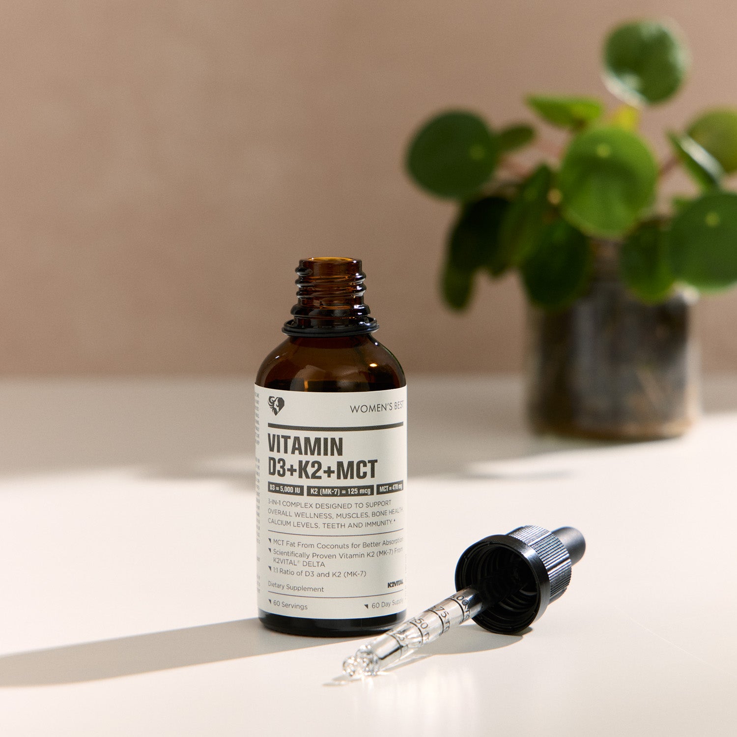Vitamin D3 + K2 + MCT 5,000IU Liquid Drops