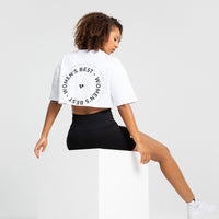 Comfort Oversized Cropped Short Sleeve T-Shirt | White