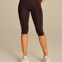 Essential High Waist Capri Leggings | Cafe Noir