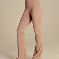 Essential High Waist Flared Leggings | Mauve Taupe