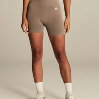 Power Seamless Shorts | Taupe Grey