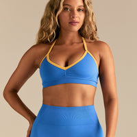 Define 2.0 Seamless Scrunch V-Neck Bra | Rio Blue