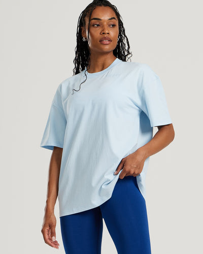 Comfort Oversized Short Sleeve T-Shirt | Powder Blue