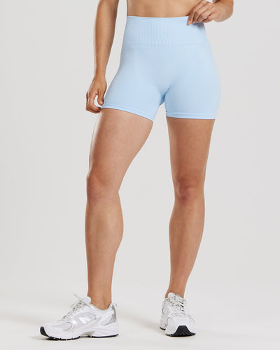 Power Seamless Shorts | Powder Blue