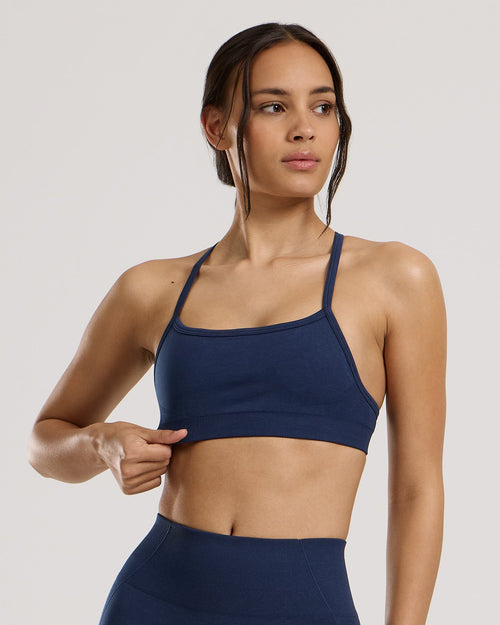 Define 2.0 Seamless Racer Back Bra | Sapphire Blue