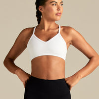 Emphasize V-Neck Bra | White