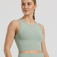 Essential Crop Tank Top | Pistachio