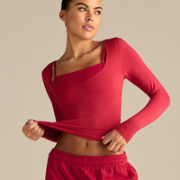 Smooth Contour Long Sleeve Reversible T-Shirt | Candy Apple