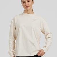 Comfort Oversized Long Sleeve T-Shirt | Off White