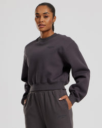 Comfort Cropped Crew Neck | Graphite