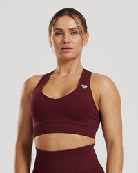 Power Seamless Sweetheart Bra | Dark Cherry