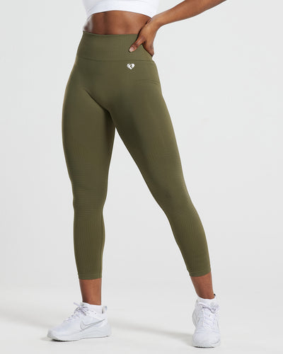 Power Seamless 7/8 Leggings | Khaki