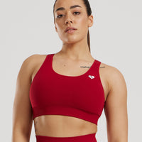 Power Seamless Adjustable Sports Bra | Chilli Red
