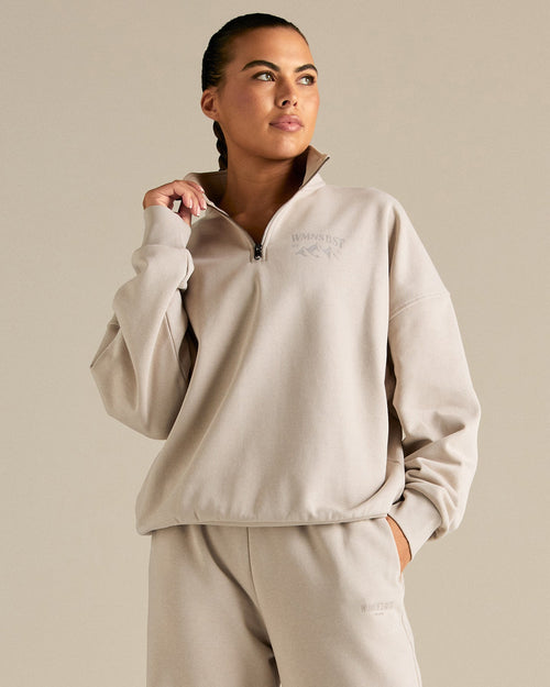 Comfort Outdoor 1/4 Zip Graphic Sweat | Stone