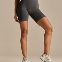 Power Enhanced High Waist Cycling Shorts | Slate Grey