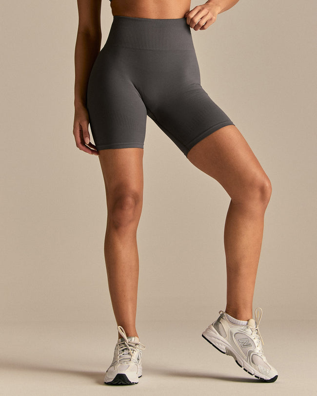 Power Enhanced High Waist Cycling Shorts | Slate Grey