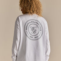 Comfort WB Logo Oversized Long Sleeve T-Shirt | White
