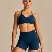 Emphasize V-Neck Bra | True Navy