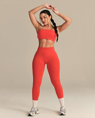 Define 2.0 Seamless Low Back Leggings | Lava Red