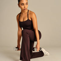 Essential High Waist Flared Leggings | Cafe Noir