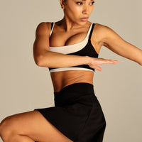 Essential Wrap Waist Skort | Black