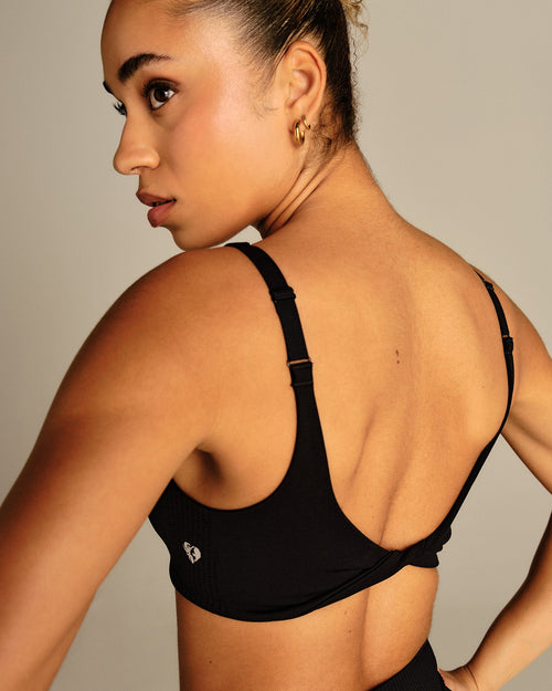 Power Reversible Twist Bra | Black