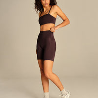 Essential High Waist Cycling Shorts with Pockets | Cafe Noir