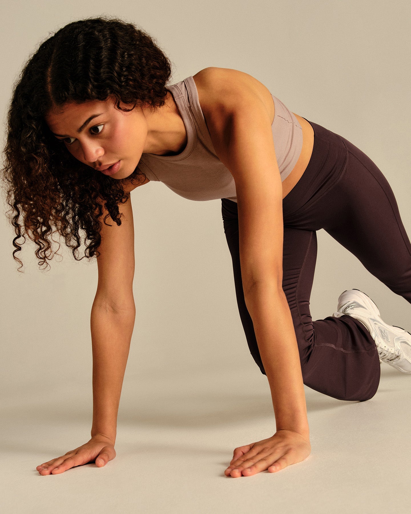 Comfort Ribbed Cropped Tank | Mauve Taupe
