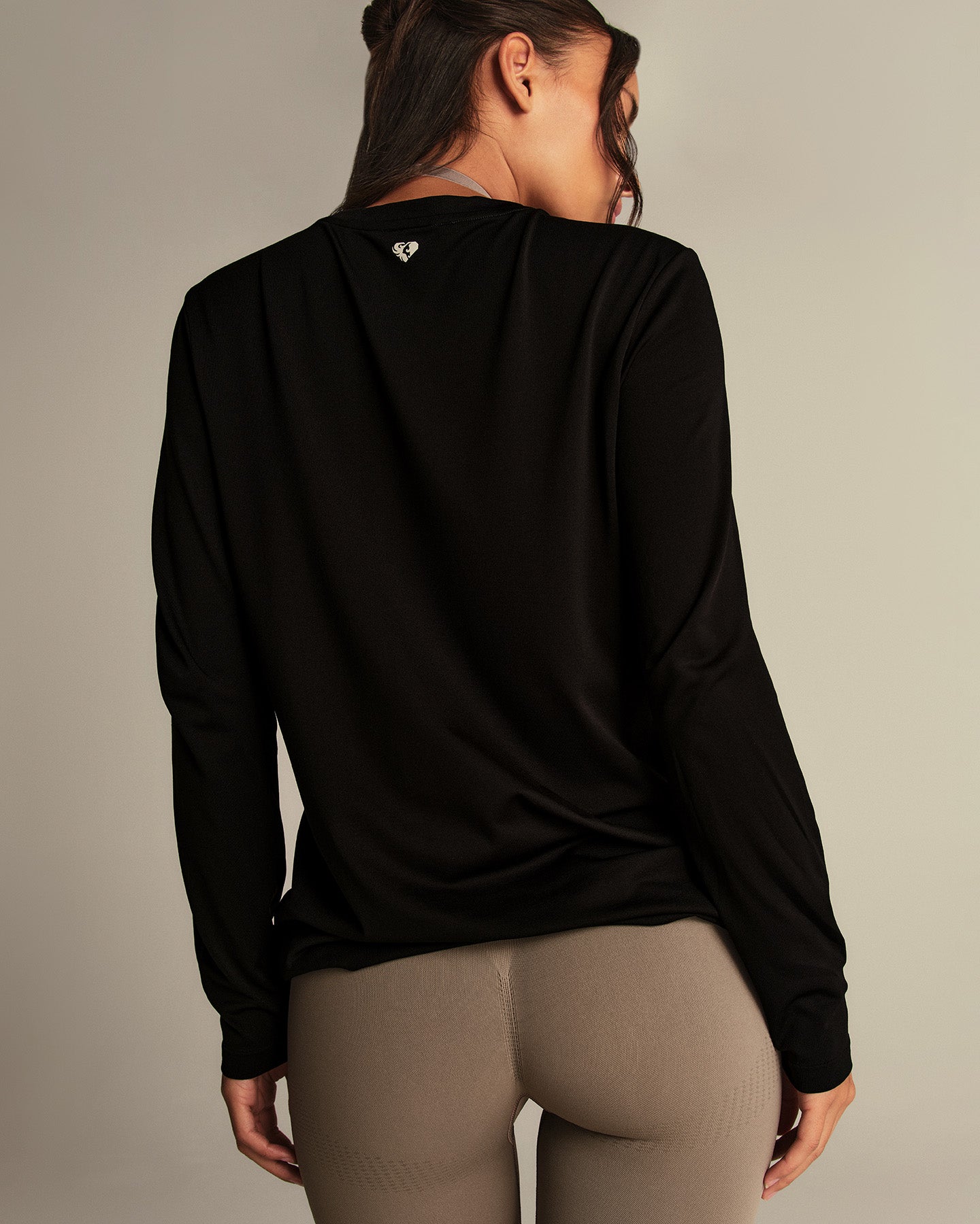 Lightweight Seamless Long Sleeve T-Shirt | Black