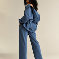 Comfort Lightweight Oversized Zip Up Hoodie | Blueberry