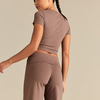 Cotton Contour Short Sleeve T-Shirt | Mocha