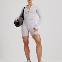Define 2.0 Seamless Full Zip Midi Jacket | Steel Grey