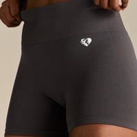 Power Seamless Scrunch Shorts | Graphite