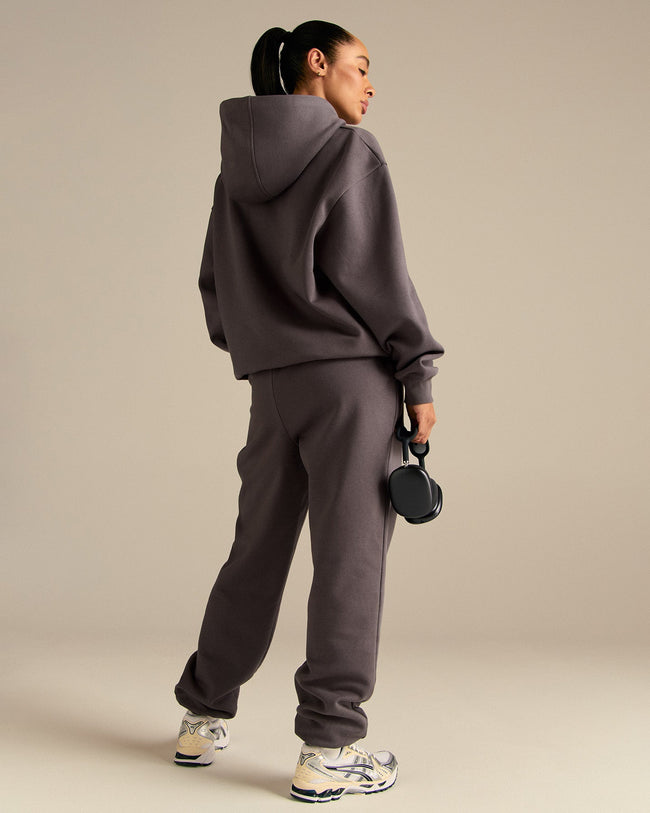 Comfort Oversized PWR Hoodie | Slate Grey