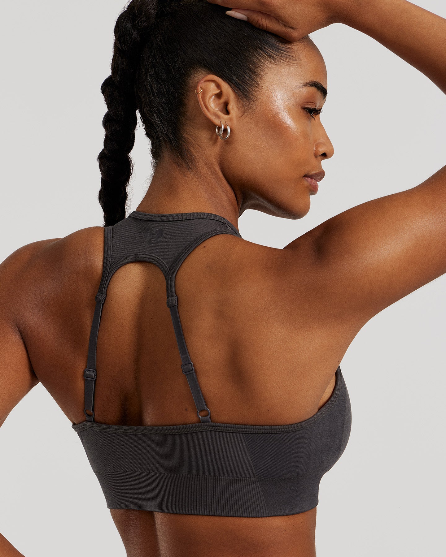 Motion Seamless Racer Back Bra | Graphite