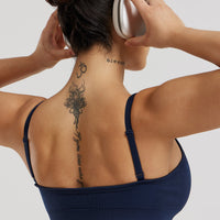 Motion Seamless Straight Neck Bra | Sapphire Blue