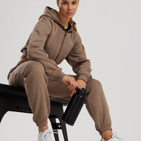 Comfort Cropped Full Zip Hoodie | Caribou