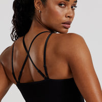 Power Seamless Adjustable Sports Bra | Black