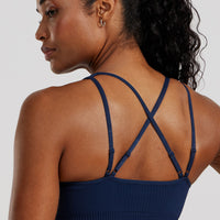 Power Seamless Adjustable Sports Bra | Sapphire Blue