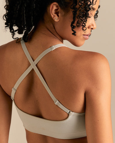 Motion Seamless Racer Front Bra | Stone