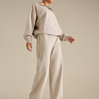 Comfort Cozy Straight Leg Joggers | Stone